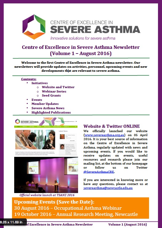severe asthma newsletter volume 1