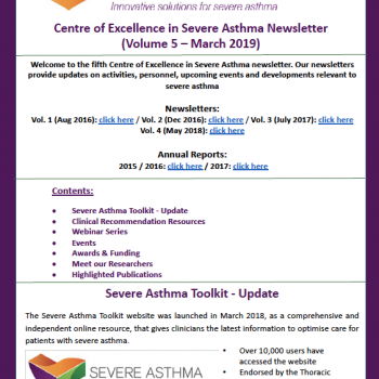 severe asthma newsletter